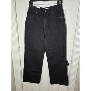 Rolla's Heidi Ankle High Rise Relaxed Straight Black Jeans 28x27 NWT